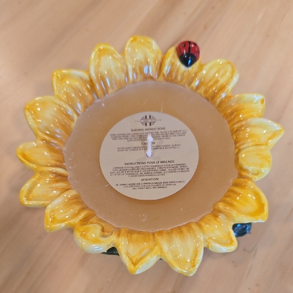 Fitz and Floyd Yellow Sunflower Candle Holder - Picture 6 of 9